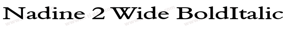 Nadine 2 Wide BoldItalic字体转换